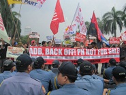 7月4日、フィリピン・バヤン　アメリカ大使館へ抗議行動・その2