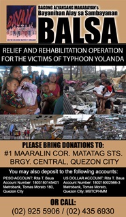 フィリピン超大型台風被害へ支援を！フィリピン労働者が救援に遅れるアキノ政権を糾弾！