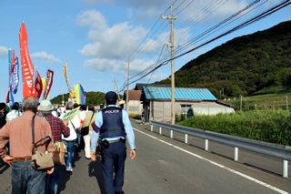 米軍基地はいらない！京丹後・米軍Xバンドレーダ搬入反対！9・28現地集会とデモ・その35