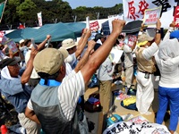 川内原発再稼働弾劾！現地抗議行動・その19